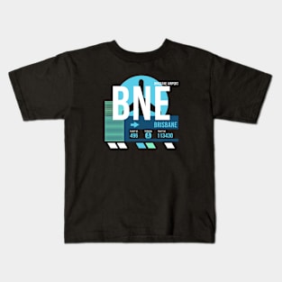 Brisbane (BNE) Airport Code Baggage Tag Kids T-Shirt